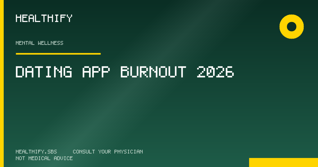 Dating App Burnout 2026 — Healthify evidence-based review (Mental Wellness)